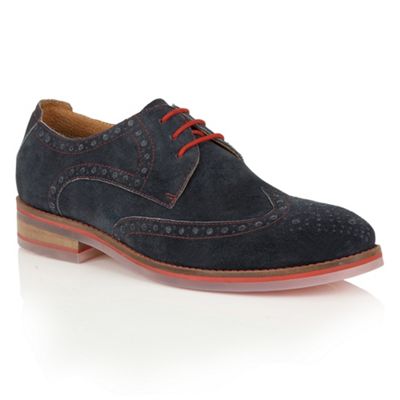 Lotus Since 1759 Navy suede 'Zachary' casual brogues